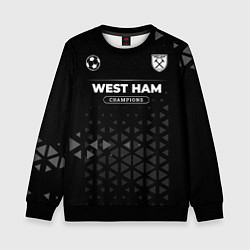 Свитшот детский West Ham Champions Uniform, цвет: 3D-черный