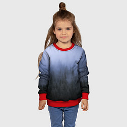 Свитшот детский Лес в ночи, цвет: 3D-красный — фото 2