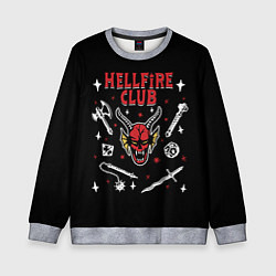 Свитшот детский HELLFIRE CLUB STRANGER THINGS, цвет: 3D-меланж