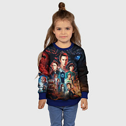 Свитшот детский ОЧЕНЬ СТРАННЫЕ ДЕЛА 4 STRANGER THINGS 4, цвет: 3D-синий — фото 2