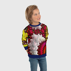 Свитшот детский Наикрутейший психоделический абстрактный фрактальн, цвет: 3D-синий — фото 2