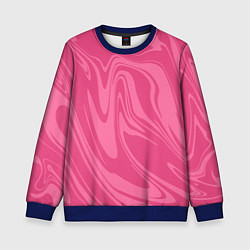Свитшот детский РОЗОВЫЕ РАЗВОДЫ КРАСКИ МРАМОРНЫЙ, цвет: 3D-синий