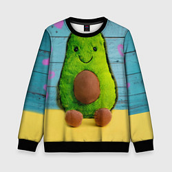 Свитшот детский Avocado print, цвет: 3D-черный