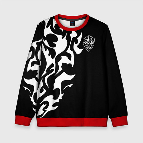 Детский свитшот ПРОКЛЯТЫЙ ЩИТ ВОСХОЖДЕНИЕ ГЕРОЯ / 3D-Красный – фото 1