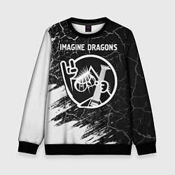 Свитшот детский Imagine Dragons - КОТ - Краски, цвет: 3D-черный