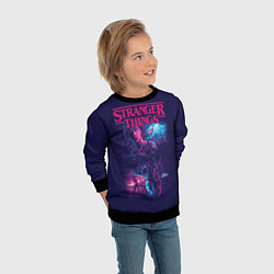 Свитшот детский Stranger Things Очень странные дела, цвет: 3D-черный — фото 2