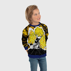 Свитшот детский Клинок, рассекающий демонов Зеницу, цвет: 3D-синий — фото 2