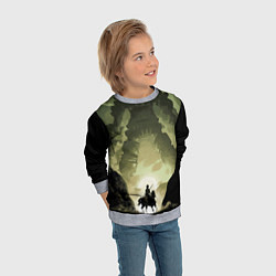 Свитшот детский Всадник против гиганта, цвет: 3D-меланж — фото 2