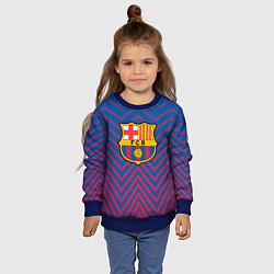 Свитшот детский FC BARCELONA зигзаги, цвет: 3D-синий — фото 2