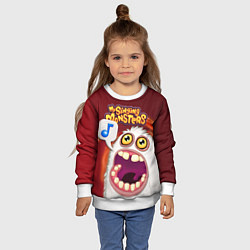 Свитшот детский My singing monster, цвет: 3D-белый — фото 2