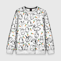 Детский свитшот Зайцы с морковками