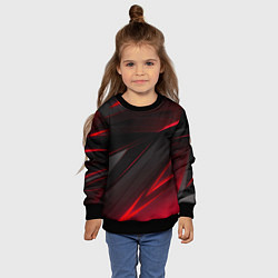 Свитшот детский Красно-черный фон, цвет: 3D-черный — фото 2