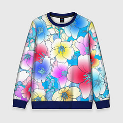 Детский свитшот Летний цветочный паттерн Fashion trend 2025