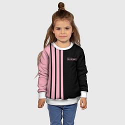 Свитшот детский BLACKPINK HALF BLACK-PINK MINI LOGO, цвет: 3D-белый — фото 2