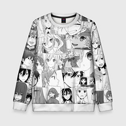 Свитшот детский Horimiya pattern, цвет: 3D-белый