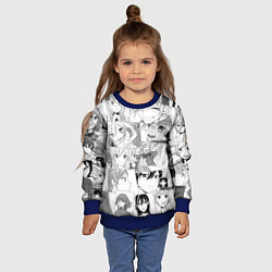Свитшот детский Horimiya pattern, цвет: 3D-синий — фото 2