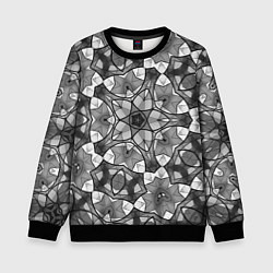 Детский свитшот Черно-белый геометрический мозаичный узор