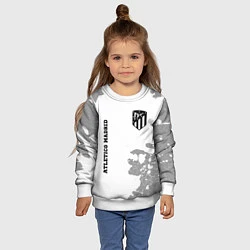 Свитшот детский Atletico Madrid Sport на темном фоне, цвет: 3D-белый — фото 2