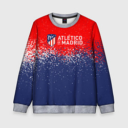 Свитшот детский Atletico madrid атлетико мадрид брызги красок, цвет: 3D-меланж