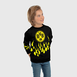 Свитшот детский Borussia пламя, цвет: 3D-черный — фото 2