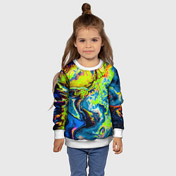 Свитшот детский The Poisonous Palette, цвет: 3D-белый — фото 2