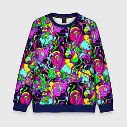 Свитшот детский Щупальца и слизь, цвет: 3D-синий