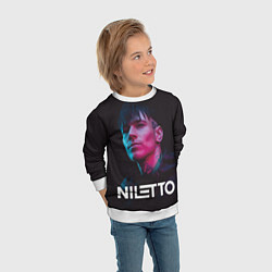 Свитшот детский Нилетто - портрет, цвет: 3D-белый — фото 2
