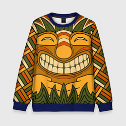 Свитшот детский Polynesian tiki LUCKY, цвет: 3D-синий