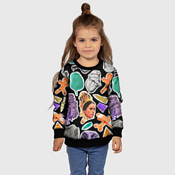 Свитшот детский Underground pattern Fashion trend, цвет: 3D-черный — фото 2