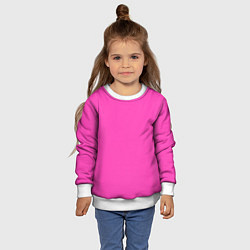 Свитшот детский Яркий розовый из фильма Барби, цвет: 3D-белый — фото 2
