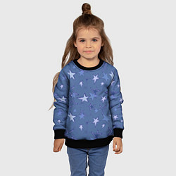 Свитшот детский Gray-Blue Star Pattern, цвет: 3D-черный — фото 2
