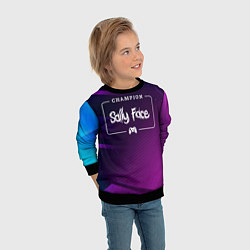 Свитшот детский Sally Face Gaming Champion: рамка с лого и джойсти, цвет: 3D-черный — фото 2