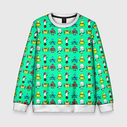 Свитшот детский COLORFUL ROBOTS, цвет: 3D-белый