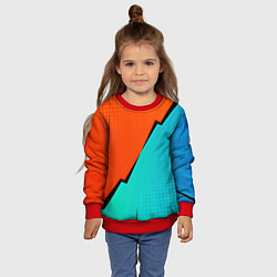 Свитшот детский Геометрическая композиция Fashion trend, цвет: 3D-красный — фото 2