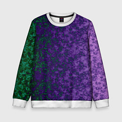 Свитшот детский Marble texture purple green color, цвет: 3D-белый