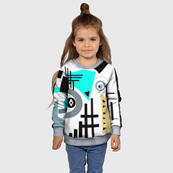 Свитшот детский Абстрактный современный дизайн, цвет: 3D-меланж — фото 2