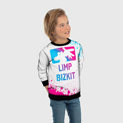 Свитшот детский Limp Bizkit Neon Gradient, цвет: 3D-черный — фото 2