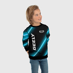 Свитшот детский Geely Неоновые Лампы, цвет: 3D-черный — фото 2