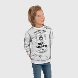 Свитшот детский Real Madrid Football Club Number 1 Legendary, цвет: 3D-белый — фото 2