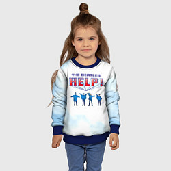 Свитшот детский The Beatles Help!, цвет: 3D-синий — фото 2