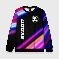Свитшот детский Skoda Speed Lights, цвет: 3D-черный