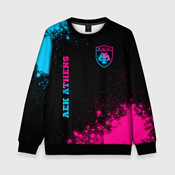 Свитшот детский AEK Athens - Neon Gradient, цвет: 3D-черный