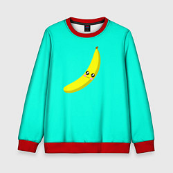 Свитшот детский Я - банан, цвет: 3D-красный