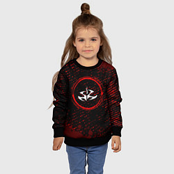 Свитшот детский Символ Hitman и краска вокруг на темном фоне, цвет: 3D-черный — фото 2