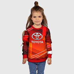 Свитшот детский Toyota Abstraction Sport, цвет: 3D-красный — фото 2