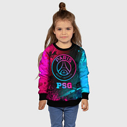 Свитшот детский PSG - neon gradient, цвет: 3D-черный — фото 2