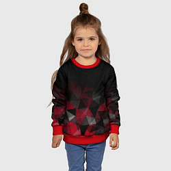 Свитшот детский Черно-красный геометрический, цвет: 3D-красный — фото 2