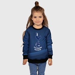 Свитшот детский Tottenham hotspur Синяя абстракция, цвет: 3D-черный — фото 2