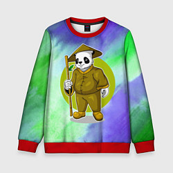 Свитшот детский Мудрая Кунг фу панда, цвет: 3D-красный
