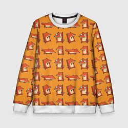 Свитшот детский Лисички - такие лисички, цвет: 3D-белый